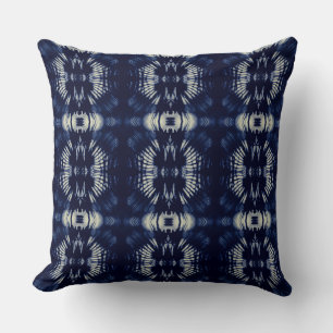 Cojín Decorativo Hoja de Palma en Azul Delft