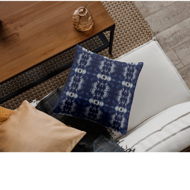 Cojín Decorativo Hoja de palma en azul delft (Subido por el creador)