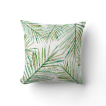 Hoja de palma tropical de la acuarela