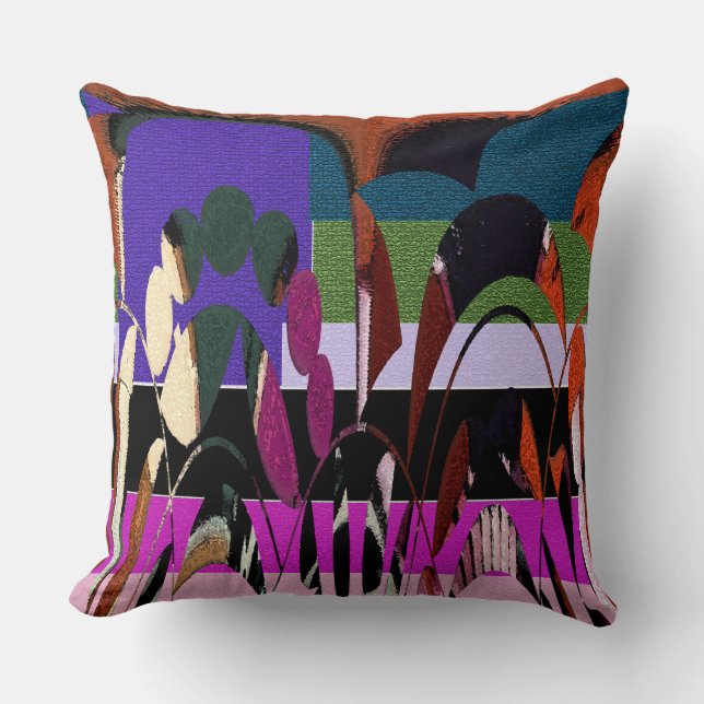 Cojín Decorativo Hoja de Vid Floral Moderna   (Anverso)