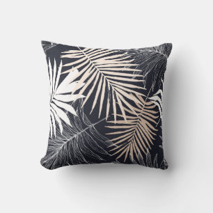 Cojín Decorativo Hoja tropical botánica: gráfico vintage