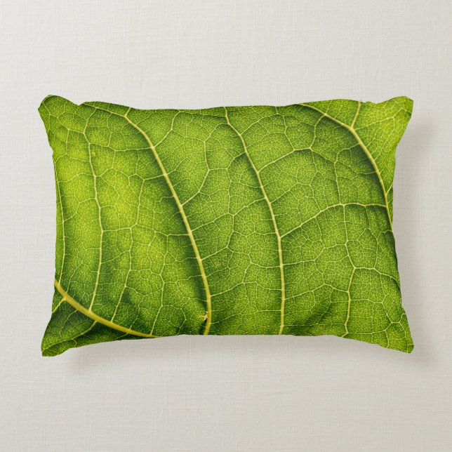 Cojín Decorativo Hoja verde (Anverso)