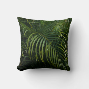 Cojín Decorativo Hoja verde oscura tropical y botánica