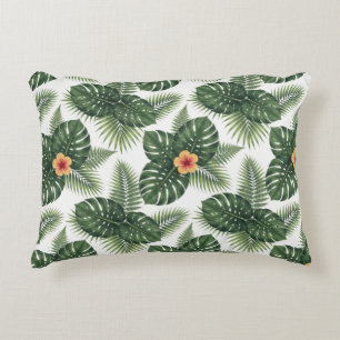 Cojín Decorativo 🌿 Hojas Botánicas Verdes Estilo de Jardín Fresco