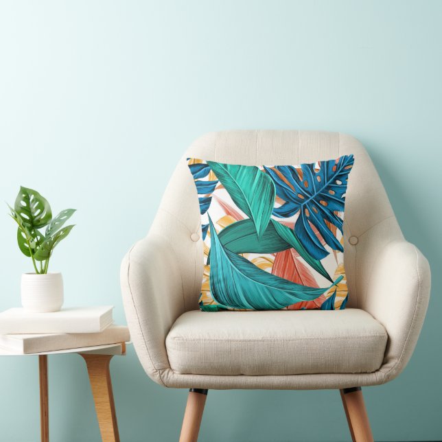 Cojín Decorativo Hojas coloridas (Silla)