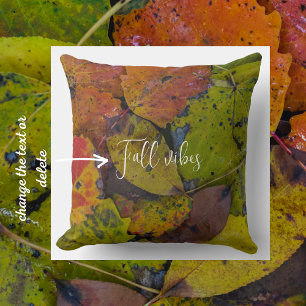 Cojín Decorativo Hojas coloridas después de la lluvia