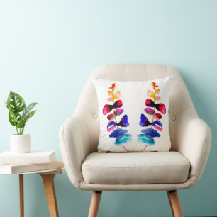 Cojín Decorativo Hojas de acuarela coloridas lindas