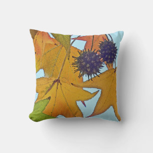 COJÍN DECORATIVO HOJAS DE ÁRBOL DE GOMA DULCE Y FRUTA/COJÍN DECORAT
