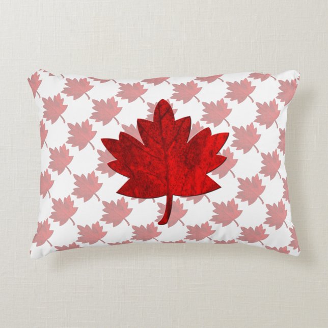 Cojín Decorativo Hojas de arce de Canadá (Anverso)
