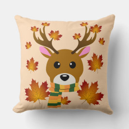 Cojín Decorativo Hojas de arce de ciervo de otoño