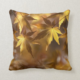 Cojín Decorativo Hojas de arce de Oro Amarillo Otoño