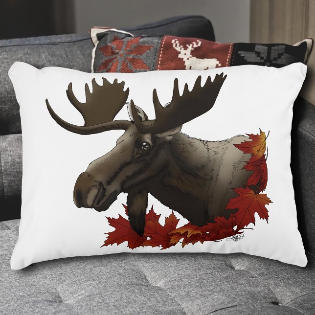 Cojín Decorativo Hojas de arce rojas de Moose (Subido por el creador)