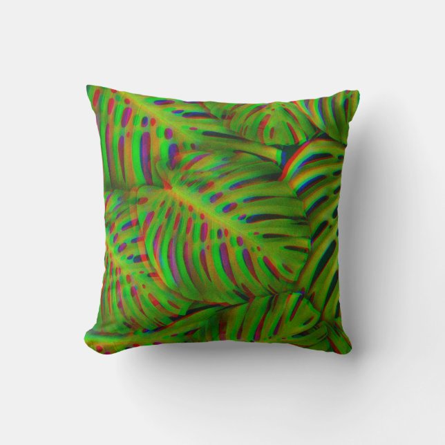 Cojín Decorativo Hojas de arco iris (Anverso)