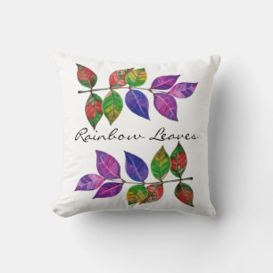 Cojín Decorativo Hojas de arcoiris acuáticas
