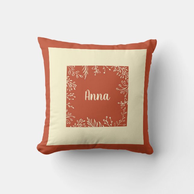 Cojín Decorativo Hojas de caída simples personalizadas (Anverso)
