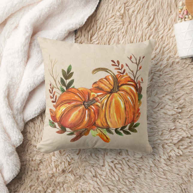 Cojín Decorativo Hojas de calabazas de otoño (Manta)