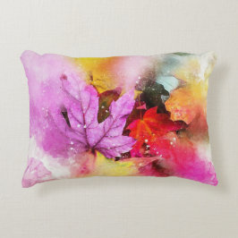 Cojín Decorativo Hojas de color coloridas