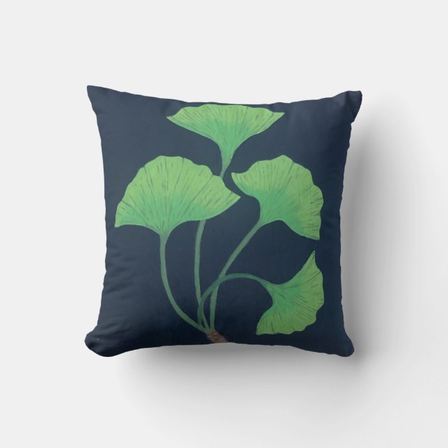 Cojín Decorativo Hojas de Ginkgo (Anverso)