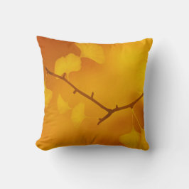 Cojín Decorativo Hojas de Ginkgo/Gingko Maidenhair de Otoño 