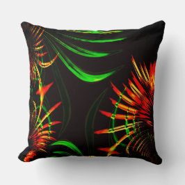 Cojín Decorativo ¿Hojas de hierba o una ligera 'flor de fuego' con