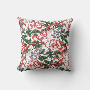 Cojín Decorativo Hojas de la rama floral botánica Vivid