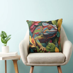 Cojín Decorativo Hojas de lagarto y color