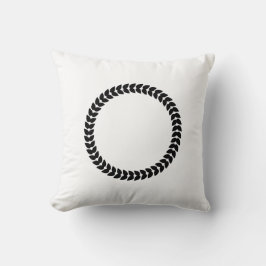 Cojín Decorativo Hojas de Laurel Negro