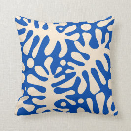 Cojín Decorativo Hojas de matismo - Azul