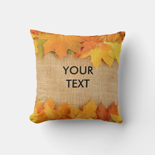 Cojín Decorativo Hojas de otoño (Anverso)