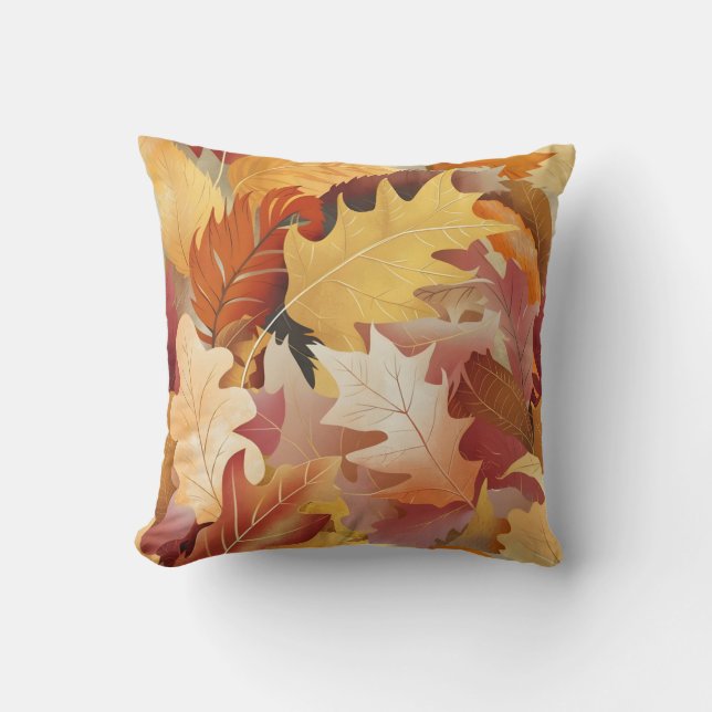 Cojín Decorativo Hojas de otoño (Anverso)