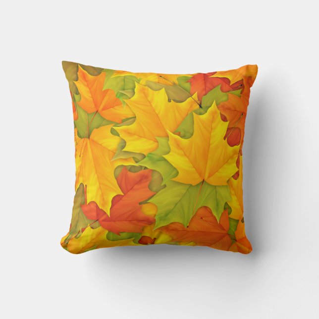 Cojín Decorativo Hojas de otoño (Anverso)