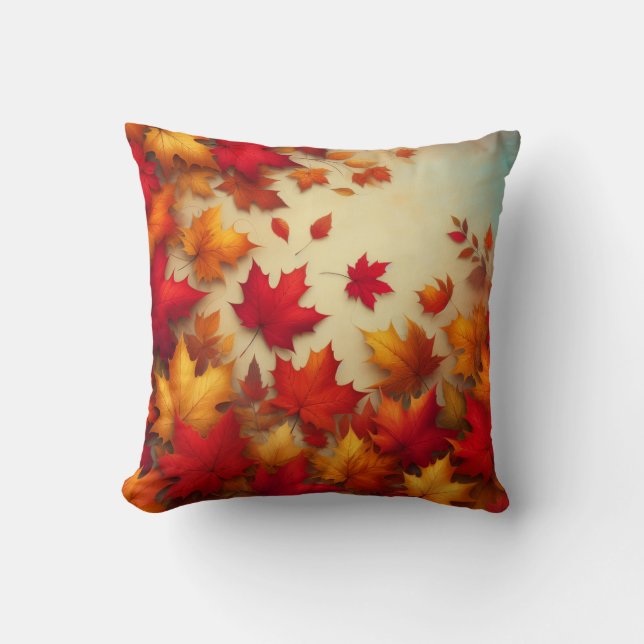 Cojín Decorativo Hojas de otoño (Anverso)