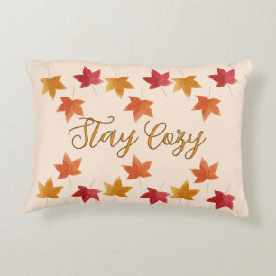 Cojín Decorativo Hojas de otoño acogedoras y rústicas