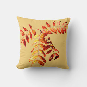 Cojín Decorativo Hojas de Otoño Doradas