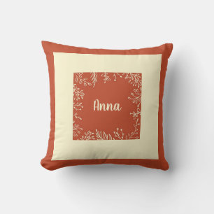 Cojín Decorativo Hojas de otoño personalizadas sencillas