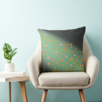 Hojas de otoño rosas bajo la luz de la luna verde