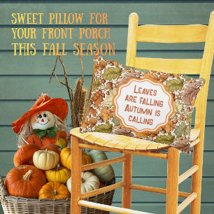 Cojín Decorativo Hojas de otoño vintage personalizadas de William M