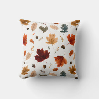 Cojín Decorativo Hojas de otoño y bellotas Botánico