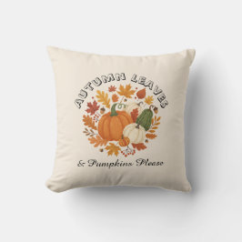 Cojín Decorativo Hojas de otoño y calabazas por favor - Casa de cam