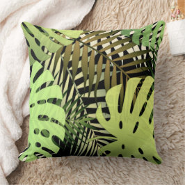 Cojín Decorativo Hojas de palma de Monstera jungla tropical almohad