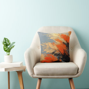 Cojín Decorativo Hojas de Palma – Movimiento Tropical Abstracto