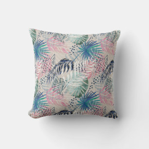 Cojín Decorativo Hojas de palma, tropicales, botánicas, hojas, jung