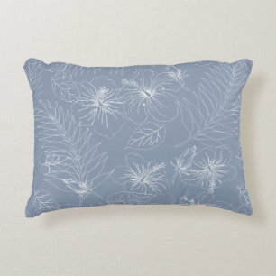 Cojín Decorativo Hojas de palmas tropicales de Hibiscus exóticas si