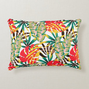Cojín Decorativo Hojas de palmeras tropicales salvajes