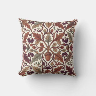 Cojín Decorativo Hojas de roble bellotas bayas estilo William Morri