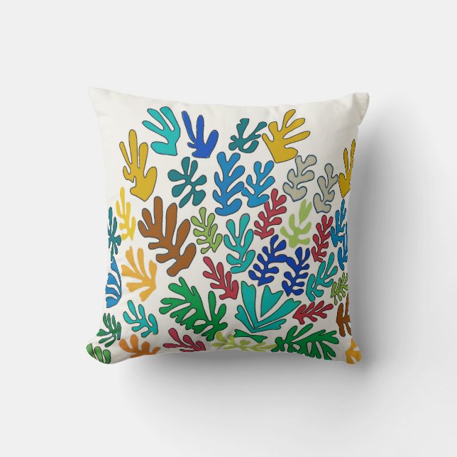 Cojín Decorativo Hojas de selva abstractas (Anverso)