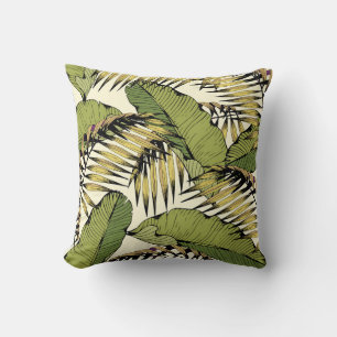 Cojín Decorativo Hojas de verano, ramas, palmas decorativas sin cos