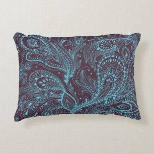 Cojín Decorativo Hojas decorativas: fondo de patrón sin soldadura
