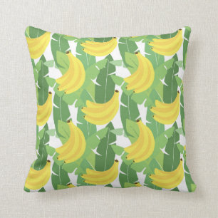 Cojín Decorativo Hojas del plátano y modelo de la fruta