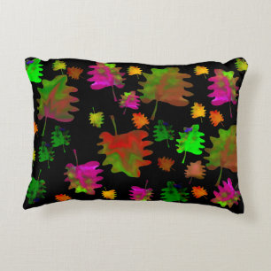 Cojín Decorativo Hojas divertidas acuarela